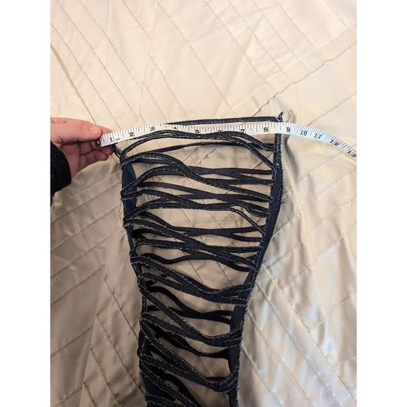 Ashley Stewart sz 11w cooks den stilleto  sandal knee high boot back zip nwob - Picture 5 of 7